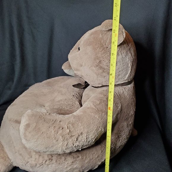 Pottery Barn Kids Bear Plush CRITTER CHAIR Brown Bow Photo Shoot Storytime 24x24 - Picture 9 of 15